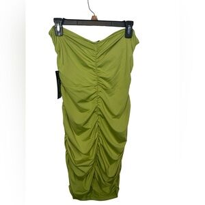 Elegant Green Ruched Dress
